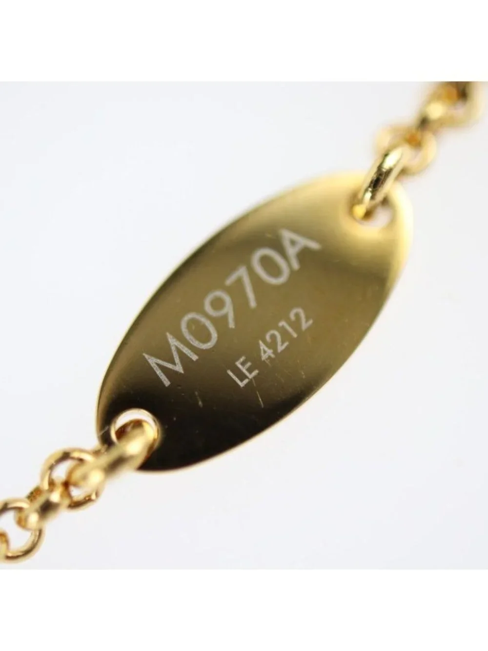 Louis Vuitton Bracelet Iconic Infinity Dot M0970 A Metal Gold Red Yayoi Kusama